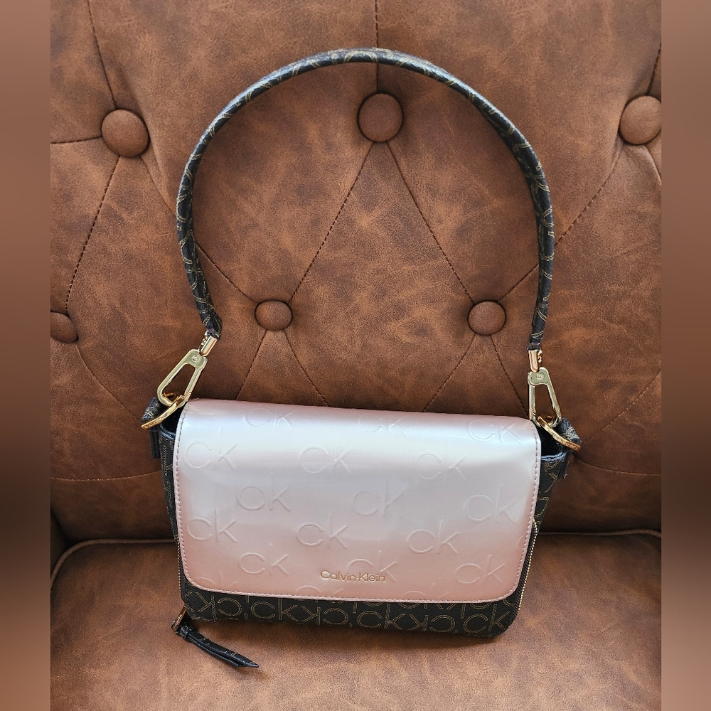Calvin Klein Pink and Brown Women's Bag